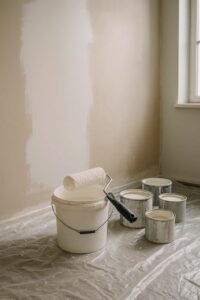 Pots de peinture beige Vannes